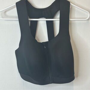 all in motion Black Front-Zip High Support Sports Bra